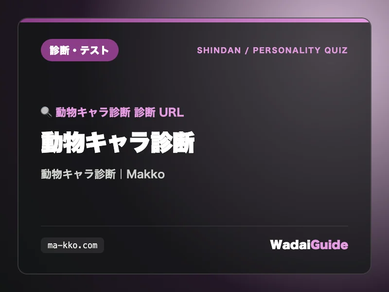 動物キャラ診断の解説アイキャッチ画像