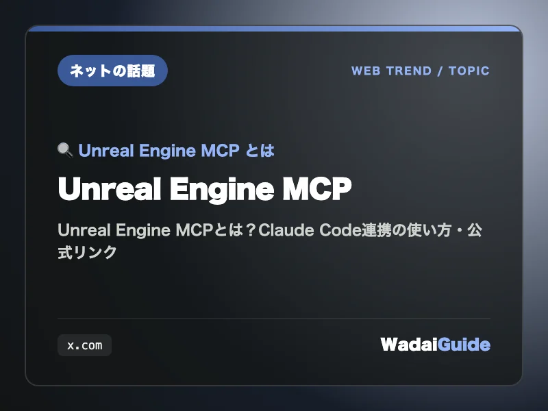 Unreal Engine MCP の概要図解カード